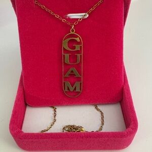 Gold Guam Chamorro Pendant Necklace